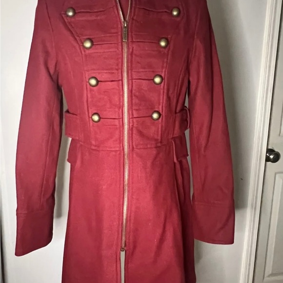 Steve Madden Military Coat Red - Picture 10 of 10